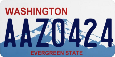 WA license plate AAZ0424