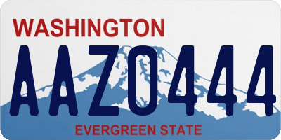 WA license plate AAZ0444