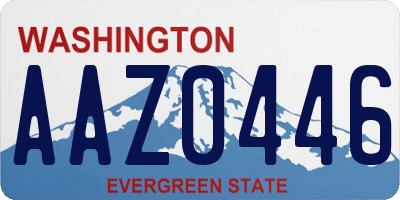 WA license plate AAZ0446