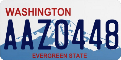 WA license plate AAZ0448
