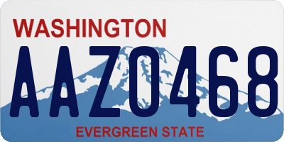 WA license plate AAZ0468