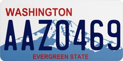 WA license plate AAZ0469