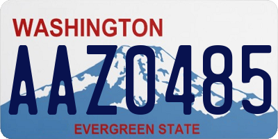 WA license plate AAZ0485