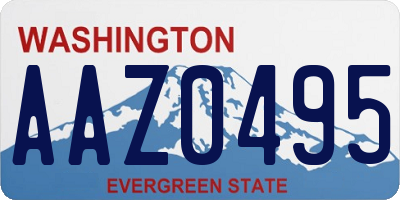 WA license plate AAZ0495
