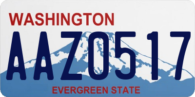 WA license plate AAZ0517