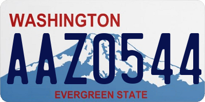WA license plate AAZ0544