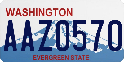 WA license plate AAZ0570