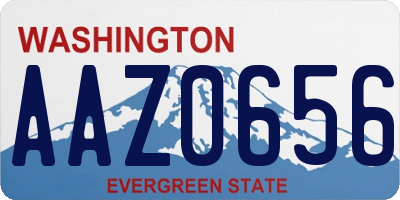 WA license plate AAZ0656