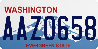 WA license plate AAZ0658
