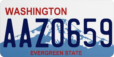 WA license plate AAZ0659