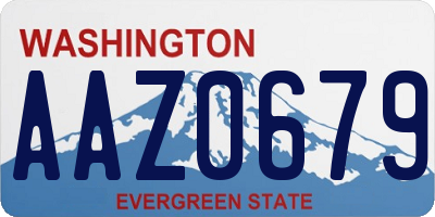 WA license plate AAZ0679