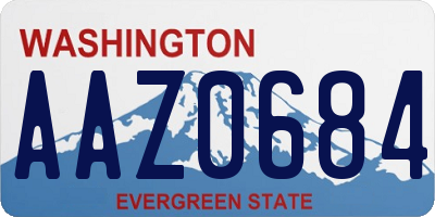 WA license plate AAZ0684