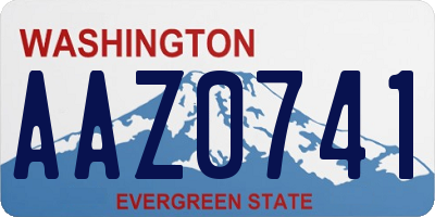 WA license plate AAZ0741