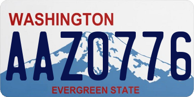 WA license plate AAZ0776