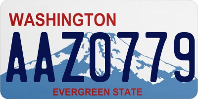WA license plate AAZ0779