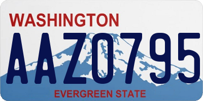 WA license plate AAZ0795