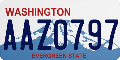 WA license plate AAZ0797