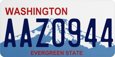 WA license plate AAZ0944