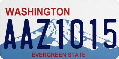 WA license plate AAZ1015