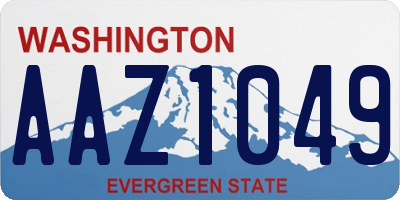 WA license plate AAZ1049