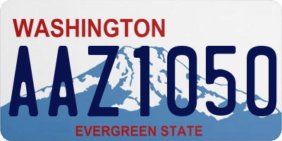 WA license plate AAZ1050