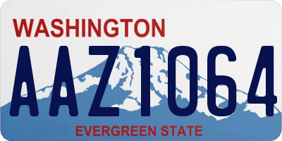 WA license plate AAZ1064