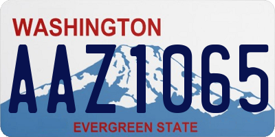 WA license plate AAZ1065