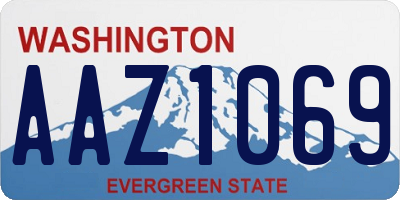 WA license plate AAZ1069