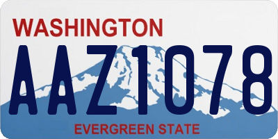 WA license plate AAZ1078