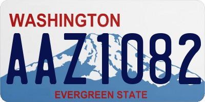 WA license plate AAZ1082