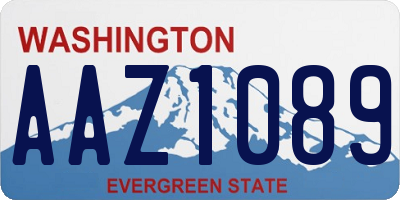 WA license plate AAZ1089