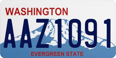 WA license plate AAZ1091