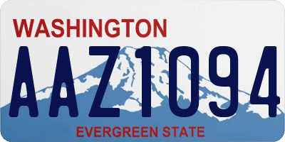 WA license plate AAZ1094