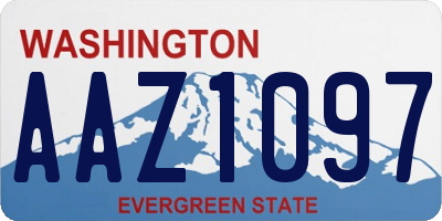 WA license plate AAZ1097