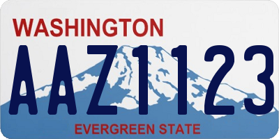 WA license plate AAZ1123