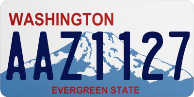 WA license plate AAZ1127
