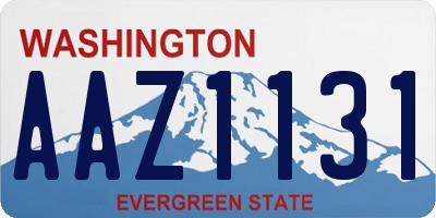 WA license plate AAZ1131