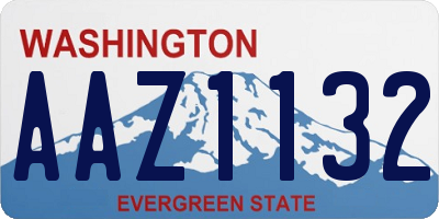 WA license plate AAZ1132
