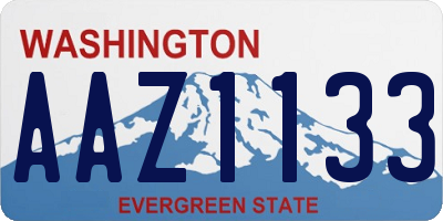 WA license plate AAZ1133
