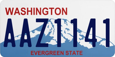 WA license plate AAZ1141