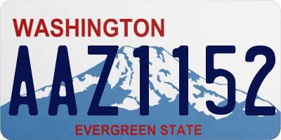 WA license plate AAZ1152
