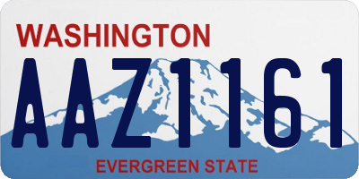 WA license plate AAZ1161