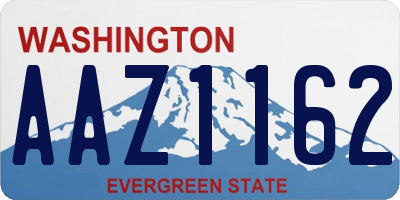 WA license plate AAZ1162