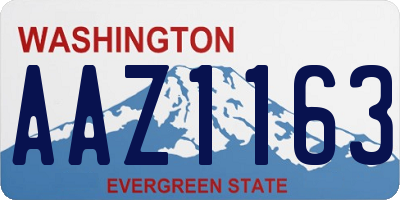 WA license plate AAZ1163