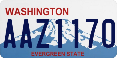 WA license plate AAZ1170