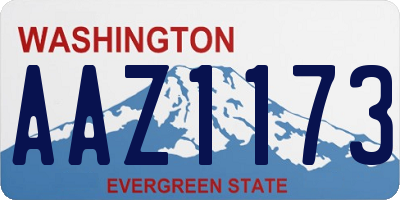 WA license plate AAZ1173