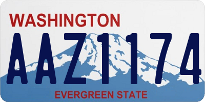 WA license plate AAZ1174