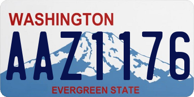 WA license plate AAZ1176