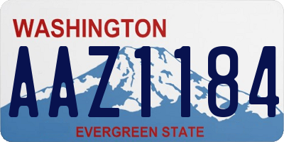 WA license plate AAZ1184