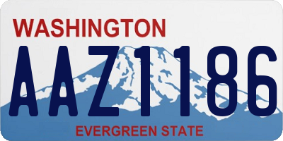 WA license plate AAZ1186